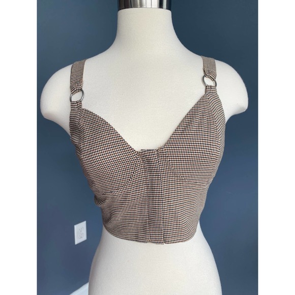 Gingham zip up crop top - Picture 5 of 10